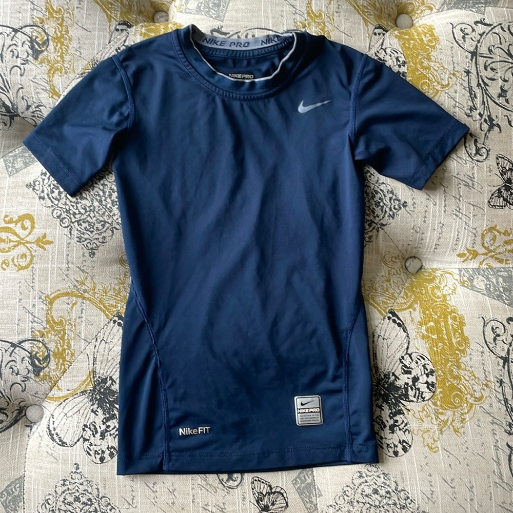 Nike Pro navy blue kids T-shirt